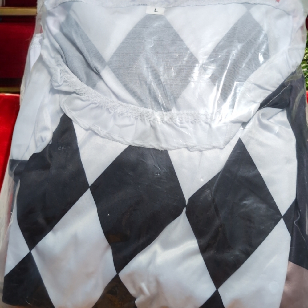 Women's Harley Quinn a.k.a Lee Quinzel Inspired Cosplay Halloween Clown Costume - Picture 10 of 12